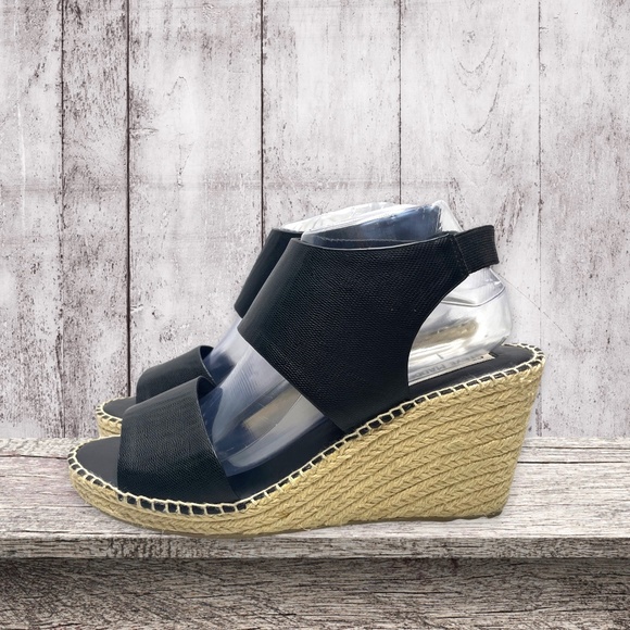 Steve Madden Shoes - Steve Madden Women's 'Edaya' Espadrille Wedge Sandal Black US size 9.5